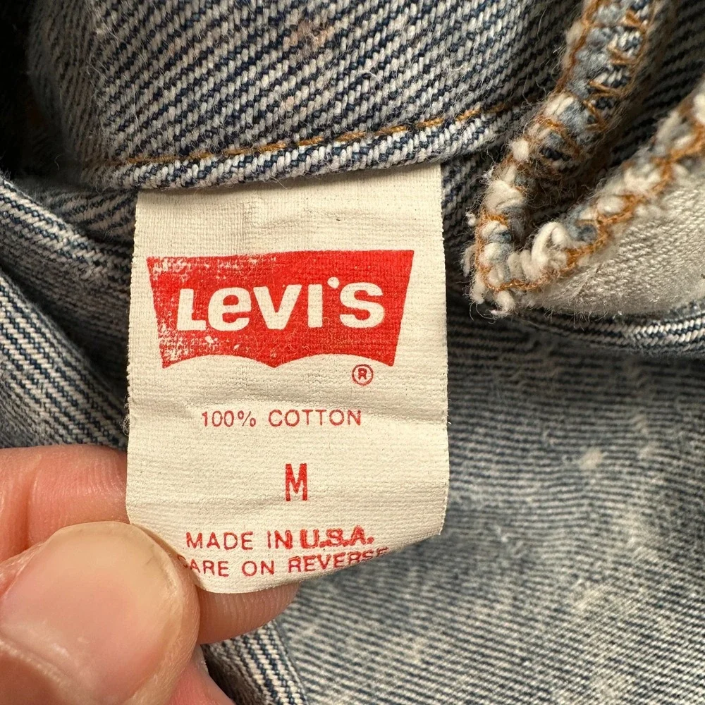 Vtg Levi's Jacket Mens Medium Acid Wash Denim Trucker‎ 70507 0219  USA  1980's